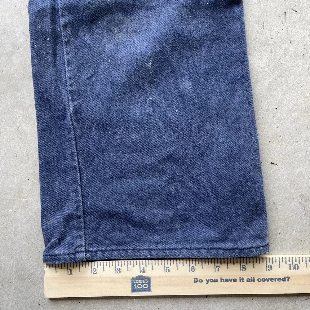 Levis Denim Jeans Vintage 1970's Safari Bush Pocket Bellbottom‎ White Tab Indigo